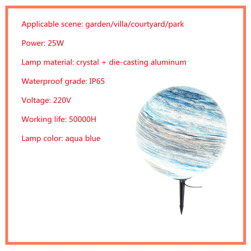 Solar powered LED Lamp for outdoor use, water resistant, for villa and garden