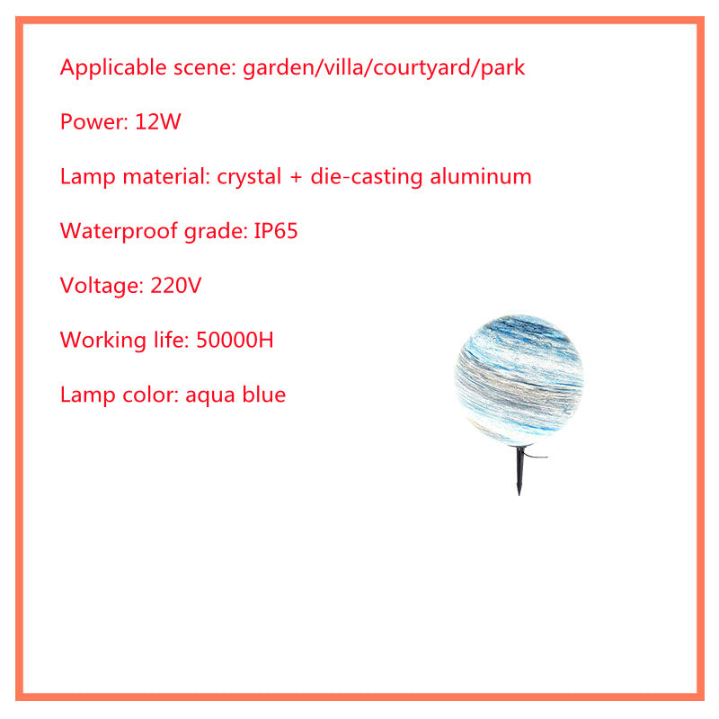 Solar powered LED Lamp for outdoor use, water resistant, for villa and garden