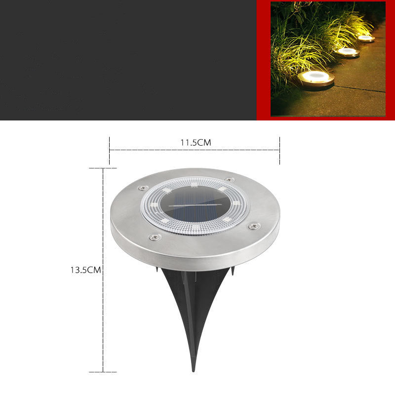 Outdoor solar powered lawn and garden ground lighting