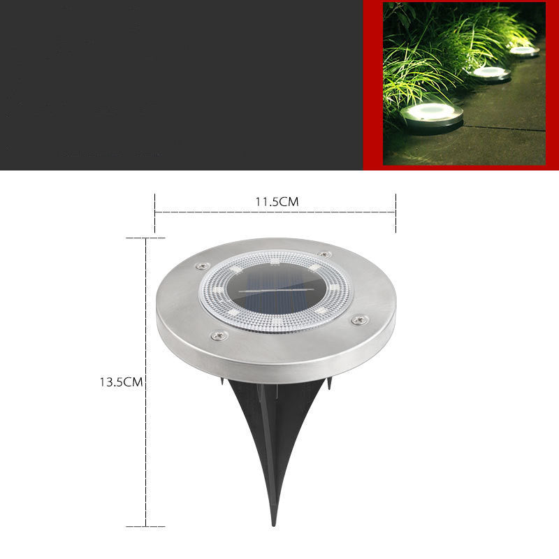 Outdoor solar powered lawn and garden ground lighting