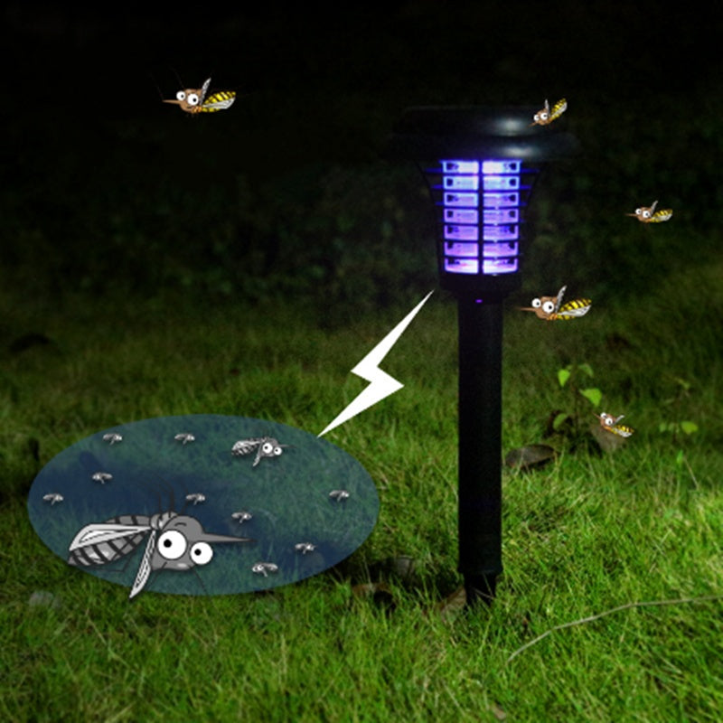 Solcellsdriven LED-uppladdningsbar anti-mygglampa, elektronisk flug- och insektsfälla, UV-lampa