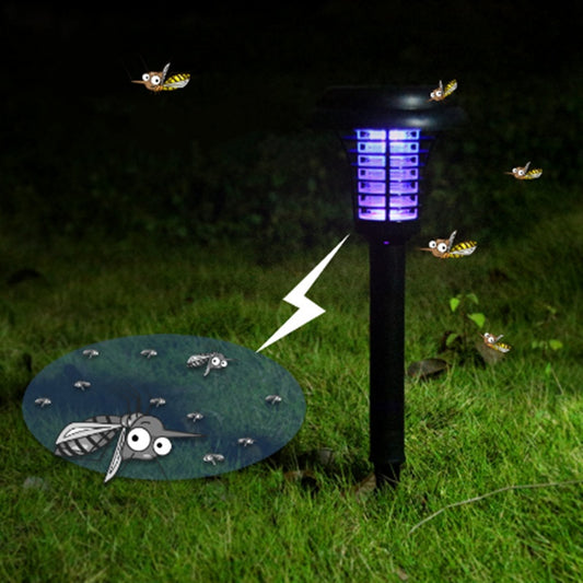 Solcellsdriven LED-uppladdningsbar anti-mygglampa, elektronisk flug- och insektsfälla, UV-lampa