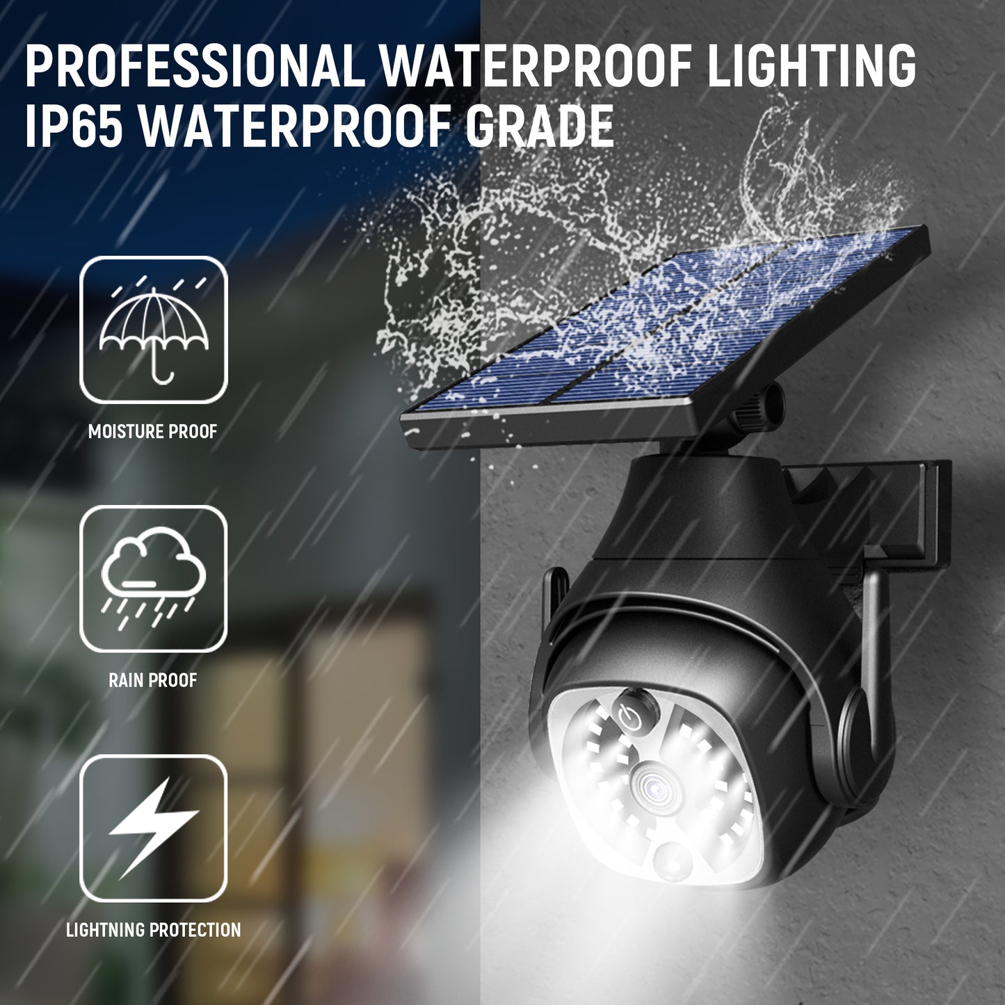 Waterproof lamps for outdoor use with motion sensors and solar energy