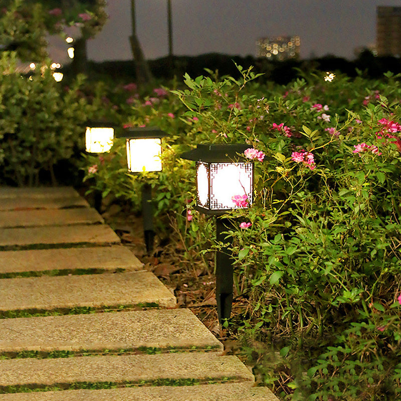 LED solar-powered outdoor lights for the garden